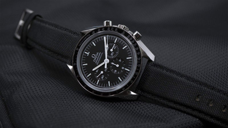 BARTON WATCH BANDS 22mm Black Sailcloth Quick Release Premium Nylon Weave - Image 4